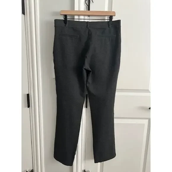 Quince Ultra-Stretch Ponte Straight Leg Pants Charcoal Large Tall 30" Inseam - Picture 7 of 11